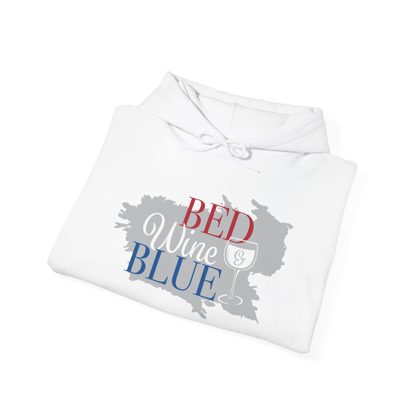 Unisex Hooded Sweatshirt - 'Red, Wine & Blue' Comfortable Casual Wear