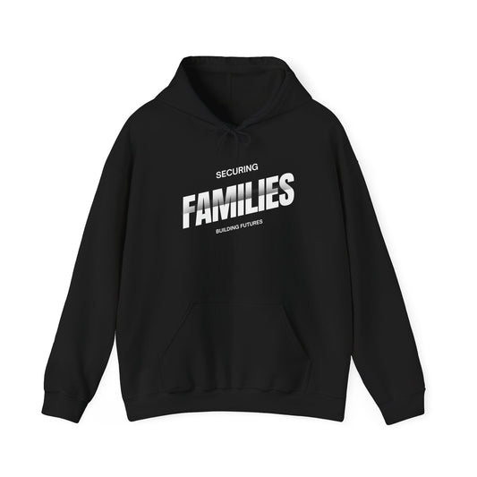 Securing Families Hoodie — Bold 'FAMILIES' Graphic Hooded Sweatshirt