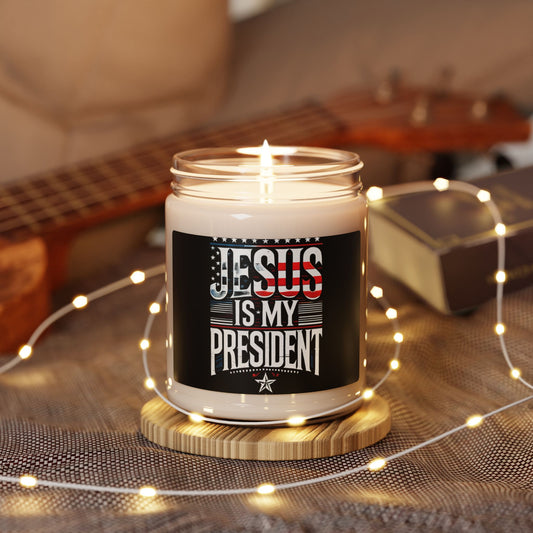 Patriotic Soy Candle - 'Jesus is My President' 9oz