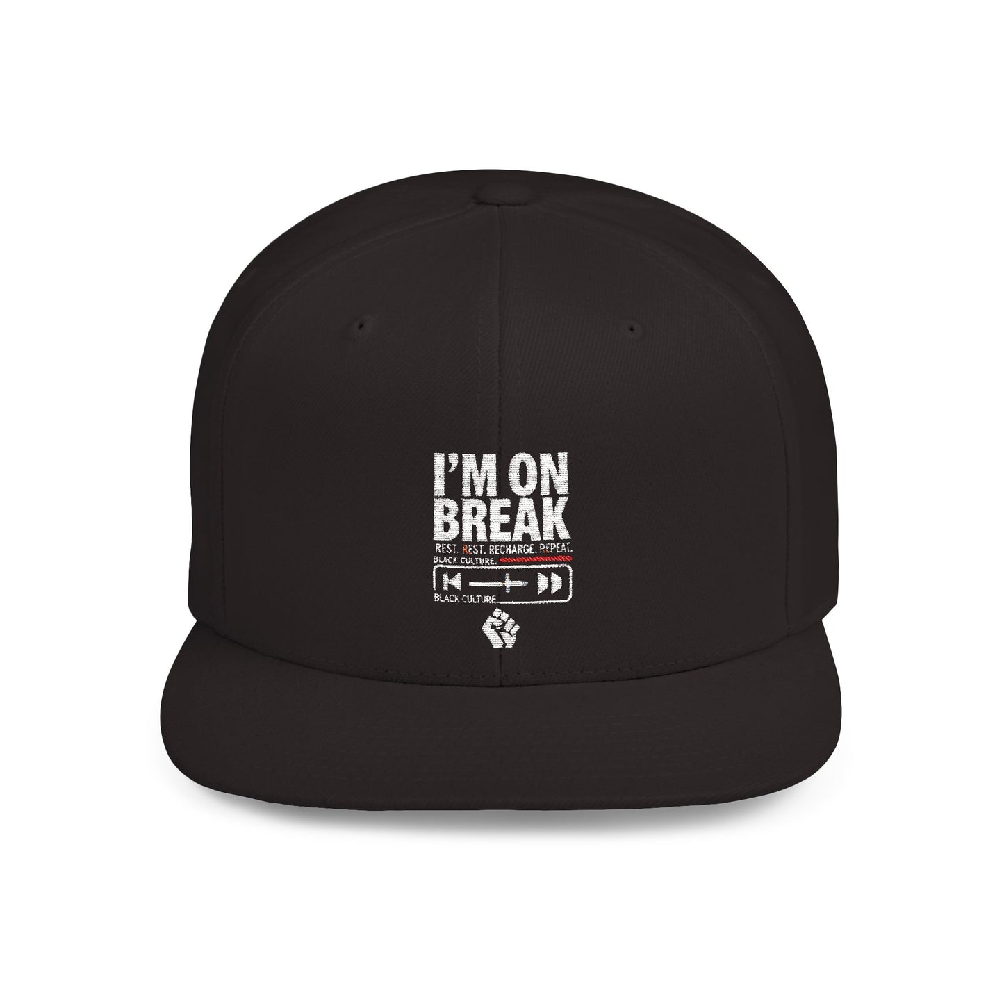 I'm On Break Flat Bill Snapback Hat – A Fun Accessory for Work and Play