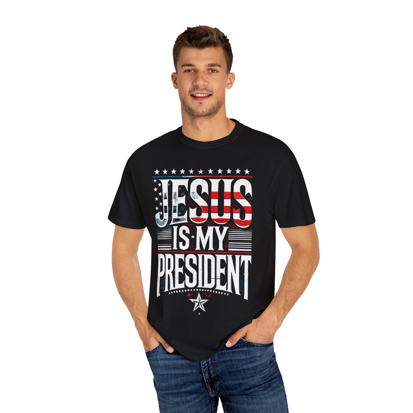 Patriotic Unisex T-Shirt - "Jesus Is My President" Tee