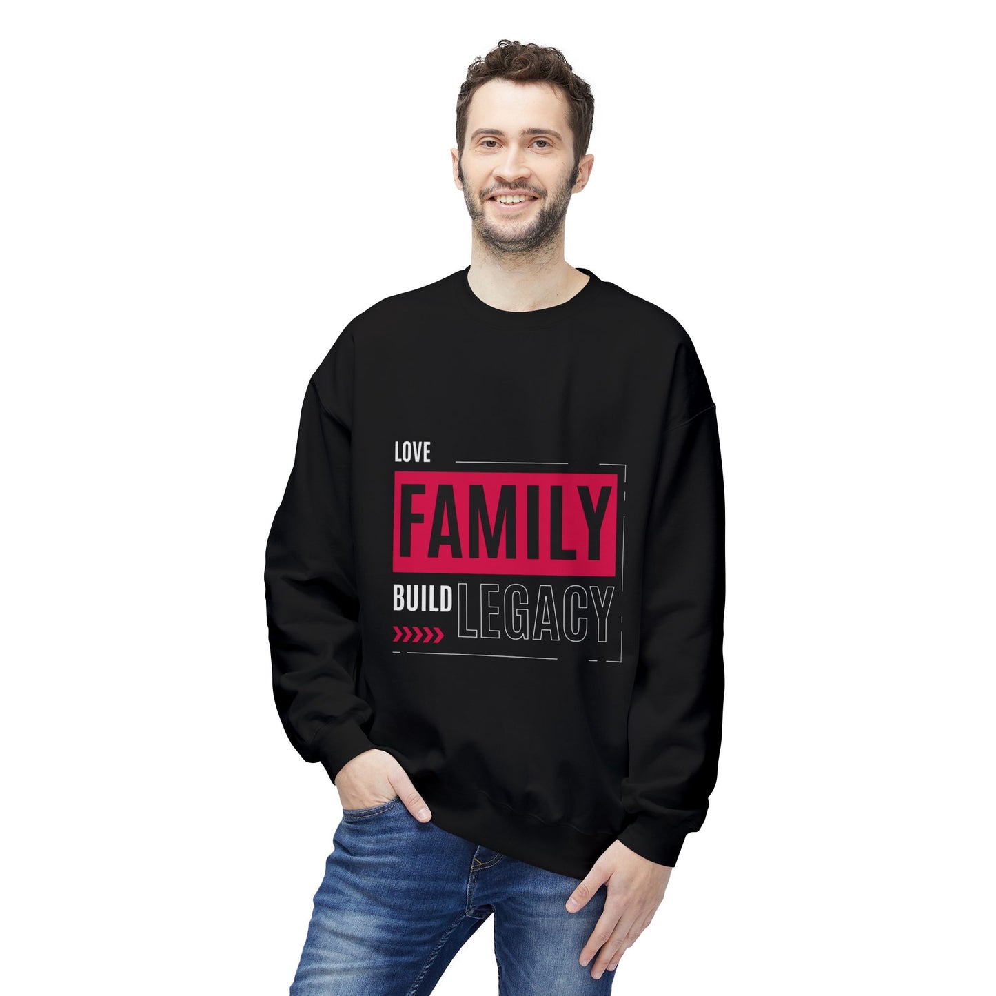 Family Graphic Crewneck Sweatshirt