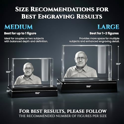 More Than an Urn – A Family Tribute Set of Custom 3D Crystal Photo Urn & Your Choice of Personalized Adult Cremation Urn For Human Ashes | Personalize The Set That Reflects Who They Truly Were -Medium