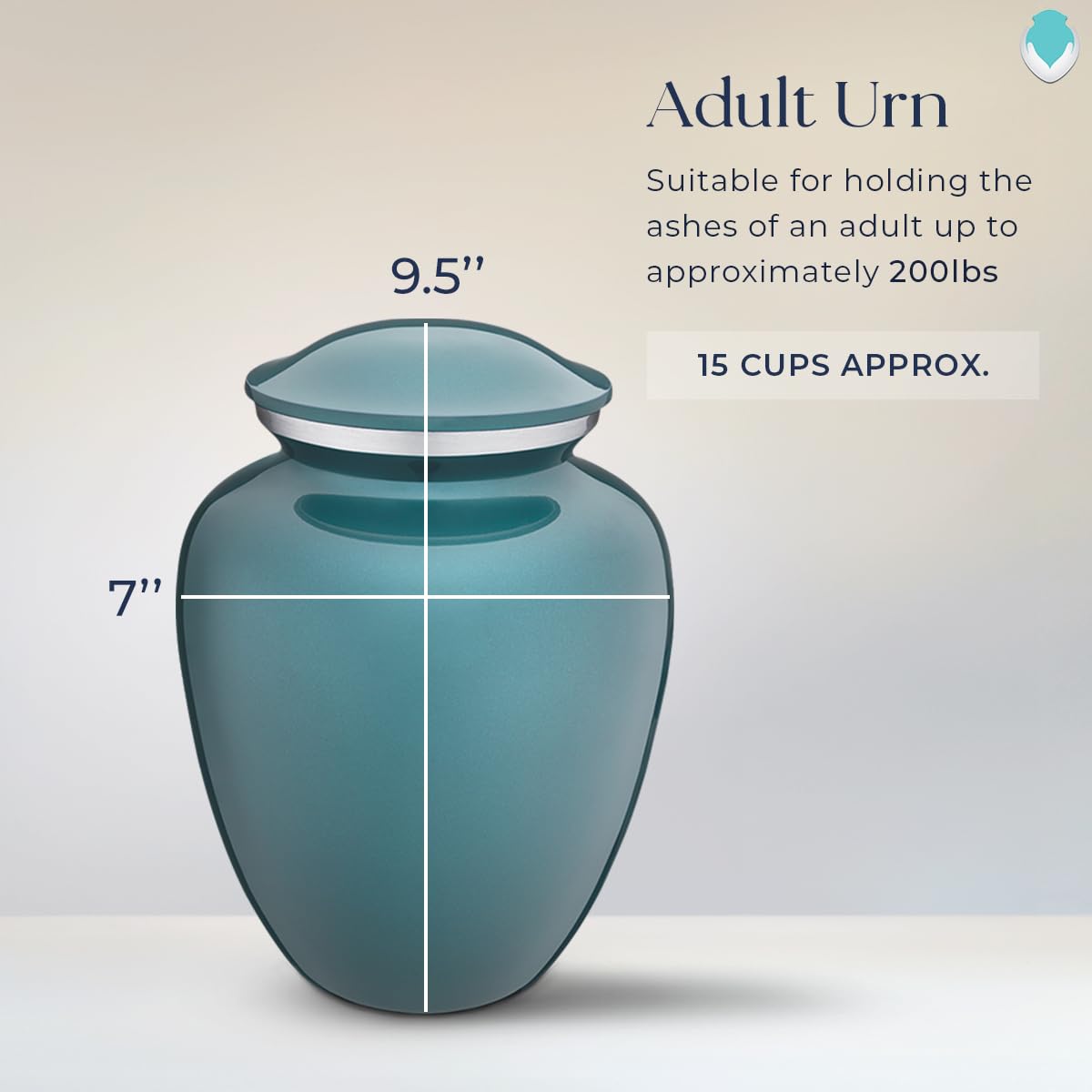 Geturns Embrace Adult Personalized Picture Cremation Urns for Human Ashes I Large Photo Black Funeral Urn for Men and Women I 200 lbs