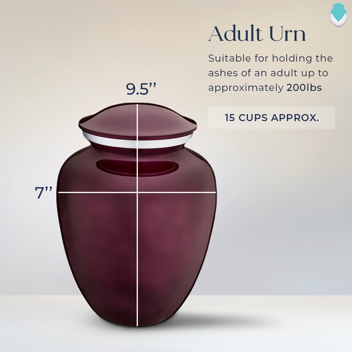 Geturns Embrace Adult Personalized Picture Cremation Urns for Human Ashes I Large Photo Black Funeral Urn for Men and Women I 200 lbs