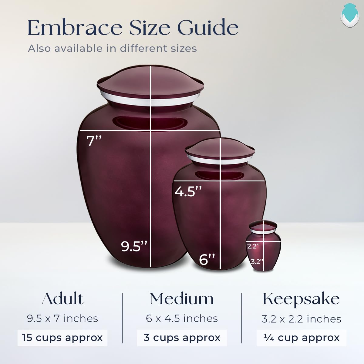 Geturns Embrace Adult Personalized Picture Cremation Urns for Human Ashes I Large Photo Black Funeral Urn for Men and Women I 200 lbs