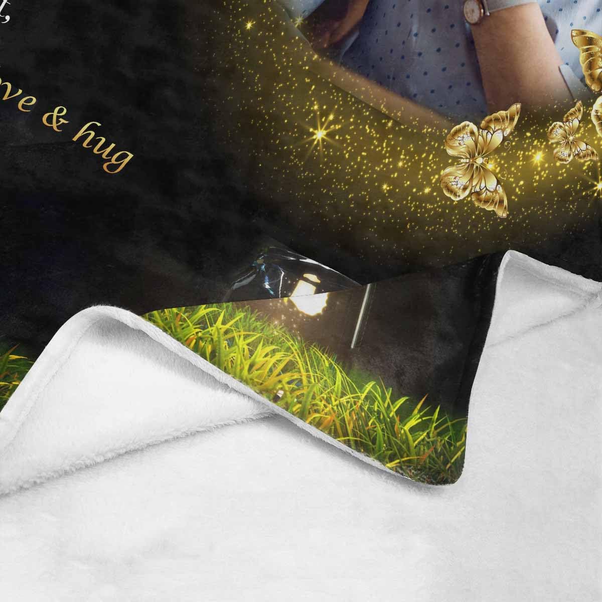 Custom Memorial Blanket with Photos for Loss of Loved One, Loving Memory Personalized Sympathy Blanket for Loss of Dad Mom Husband Wife Friend in Memory of Loved One Gifts, Made in USA