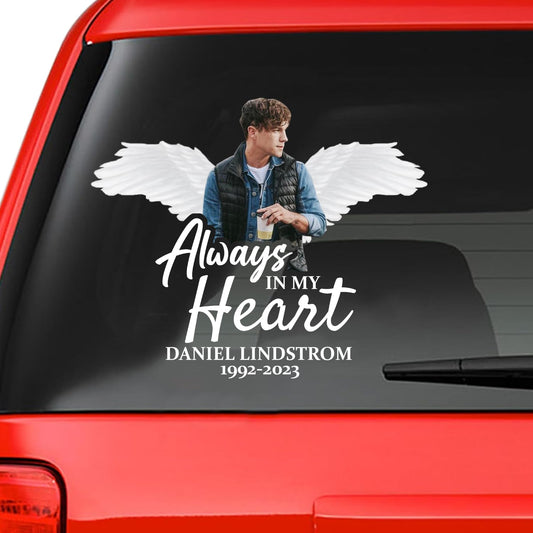 In Memory Personalized Decal. Loss of Loved One Car Sticker Watercolor Memorial. Custom Photo Memorial. Custom {Name - Date} Custom Memory Sticker: Your Wings Were Ready But My Heart Was Not CSM243, M