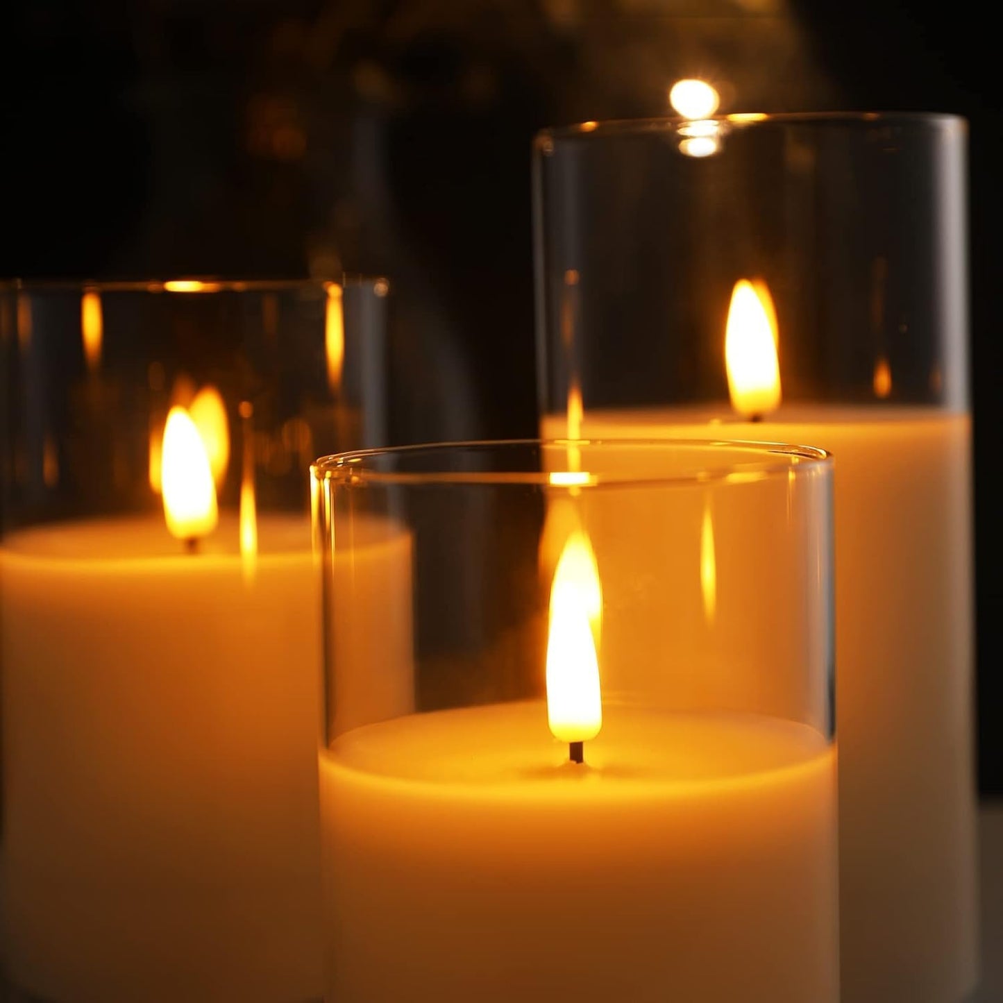 Personalised Photo Memorial Candle, Flameless RIP Candles with Custom Picture Name Date, Battery Operated LED Pillar Candles, In Memory of Loved One Sympathy Remembrance Gift Funeral LED Tea Lights