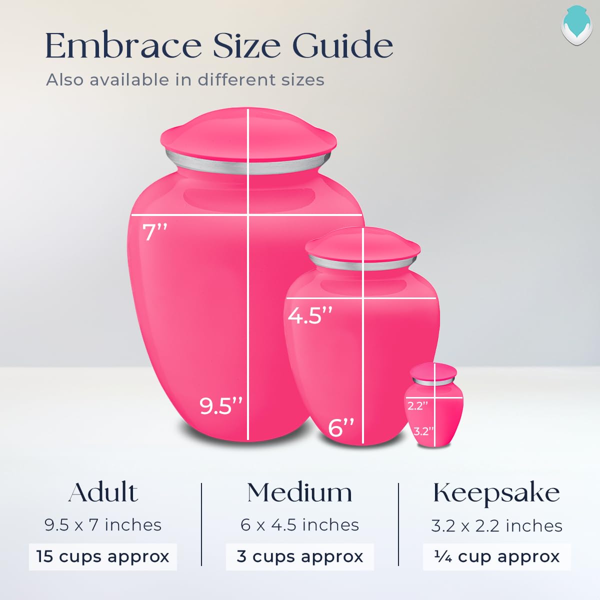 Geturns Embrace Adult Personalized Picture Cremation Urns for Human Ashes I Large Photo Black Funeral Urn for Men and Women I 200 lbs