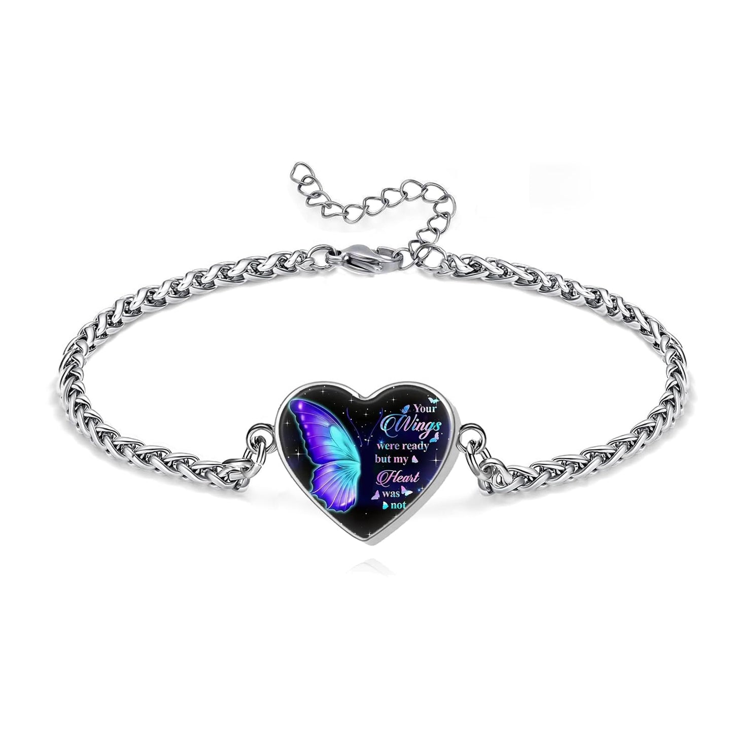 Cremation Jewelry Heart Urn Bracelet for Ashes for Women Memorial Pendant Human Ashes Keepsake Link Bracelet