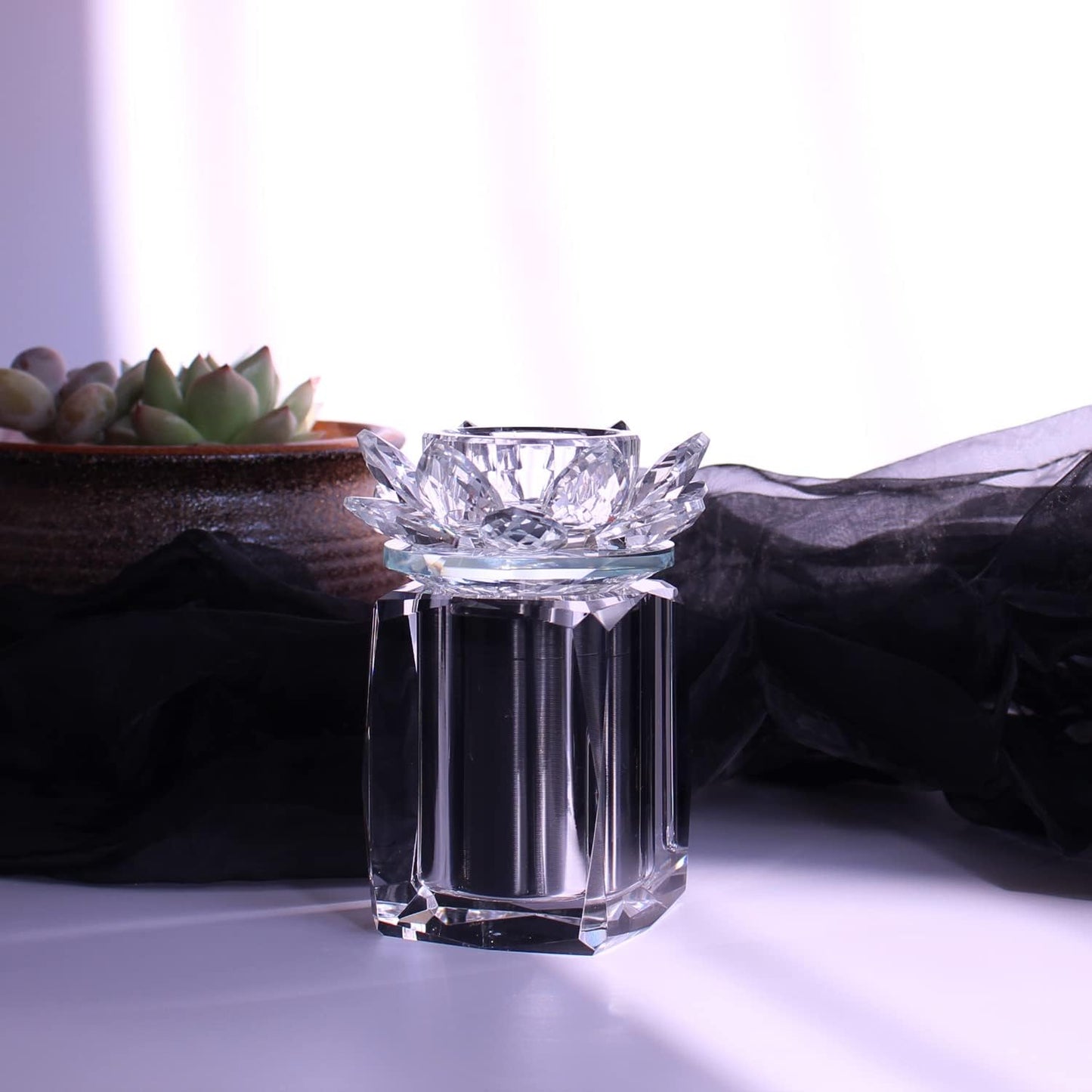 Keepsake urns for Human Ashes Crystal Small urns Cremation Keepsake Photo Urn with Candlestick Sharing Ashes Mini Memorial Urn for Human or Pet to Remember Your Loved One Lost