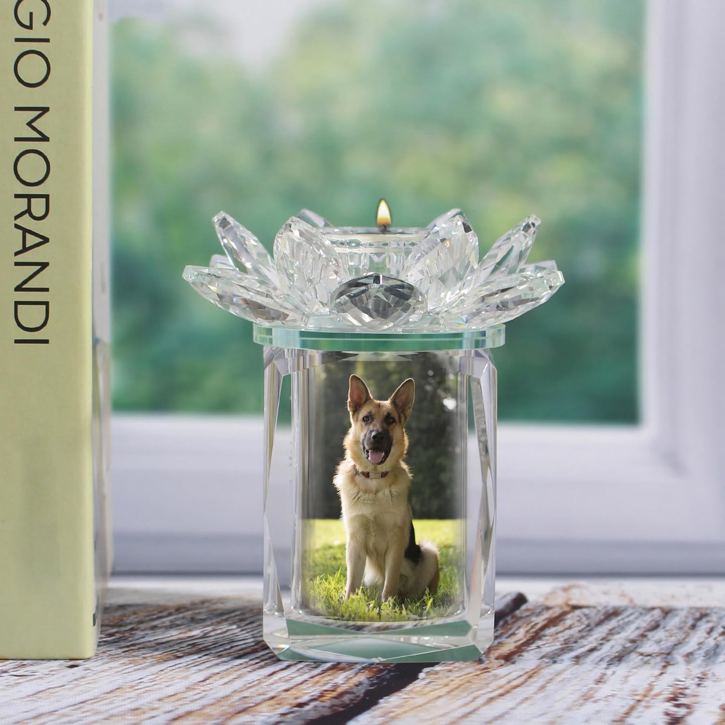 Keepsake urns for Human Ashes Crystal Small urns Cremation Keepsake Photo Urn with Candlestick Sharing Ashes Mini Memorial Urn for Human or Pet to Remember Your Loved One Lost