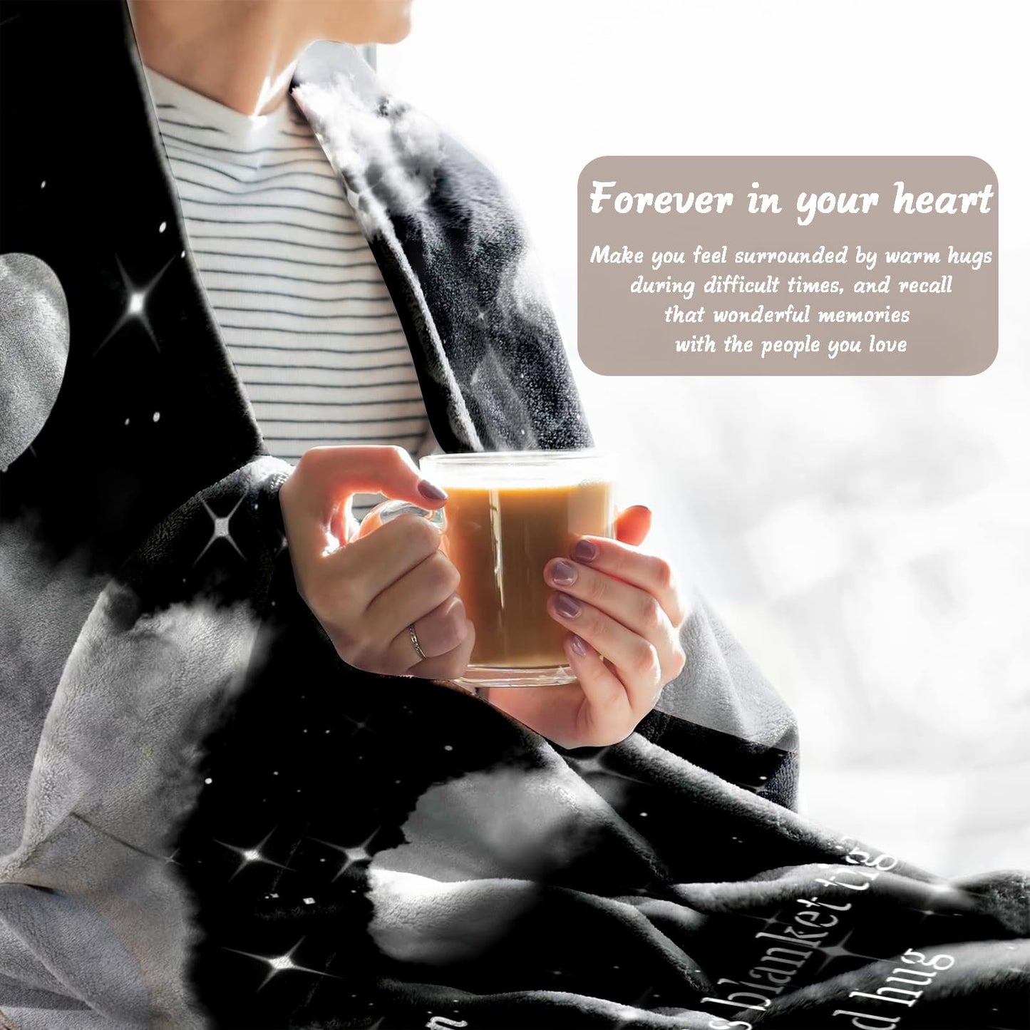 Vsmoedb Custom Memorial Blanket with Pictures, Sympathy Blanket for Loss of Loved One, Memorial Blankets for Loss of Mom Dad, Memory Blankets Memorial Gifts for Loss of Loved One Made in USA