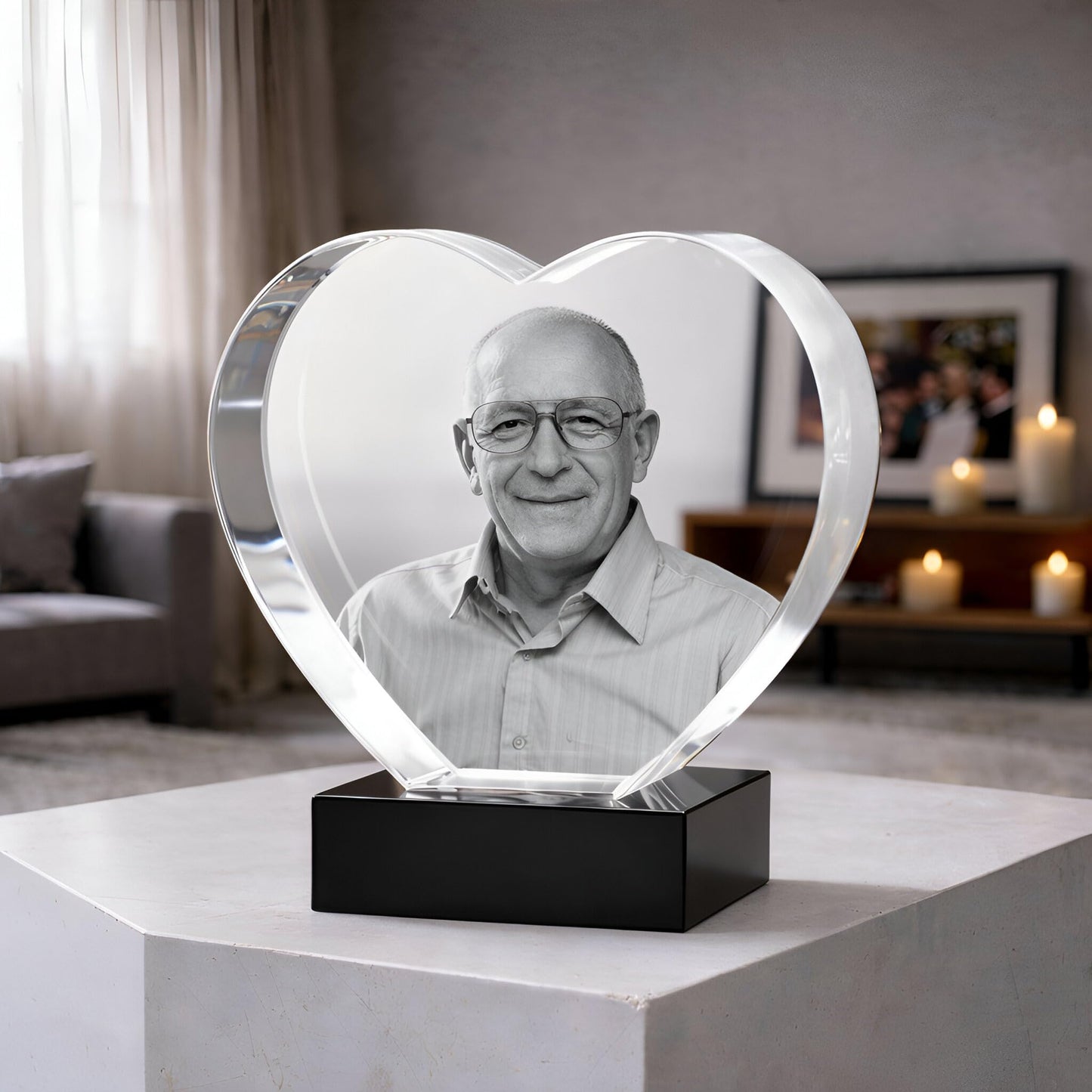 More Than an Urn – A Family Tribute Set of Custom 3D Crystal Photo Urn & Your Choice of Personalized Adult Cremation Urn For Human Ashes | Personalize The Set That Reflects Who They Truly Were -Medium