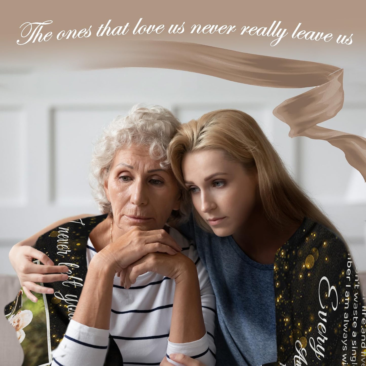 Vsmoedb Custom Memorial Blanket with Pictures, Sympathy Blanket for Loss of Loved One, Memorial Blankets for Loss of Mom Dad, Memory Blankets Memorial Gifts for Loss of Loved One Made in USA