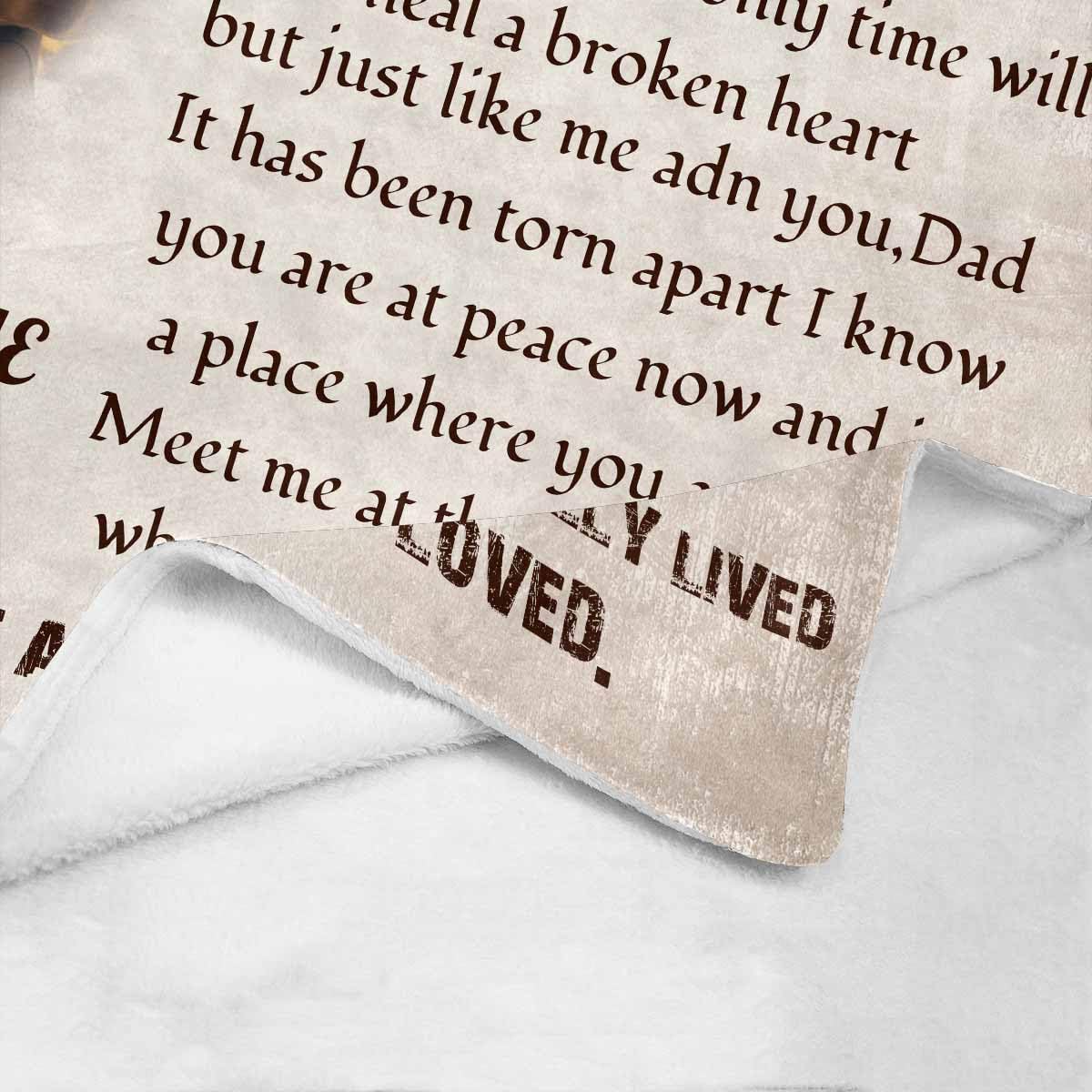 Custom Memorial Blanket with Photos for Loss of Loved One, Loving Memory Personalized Sympathy Blanket for Loss of Dad Mom Husband Wife Friend in Memory of Loved One Gifts, Made in USA