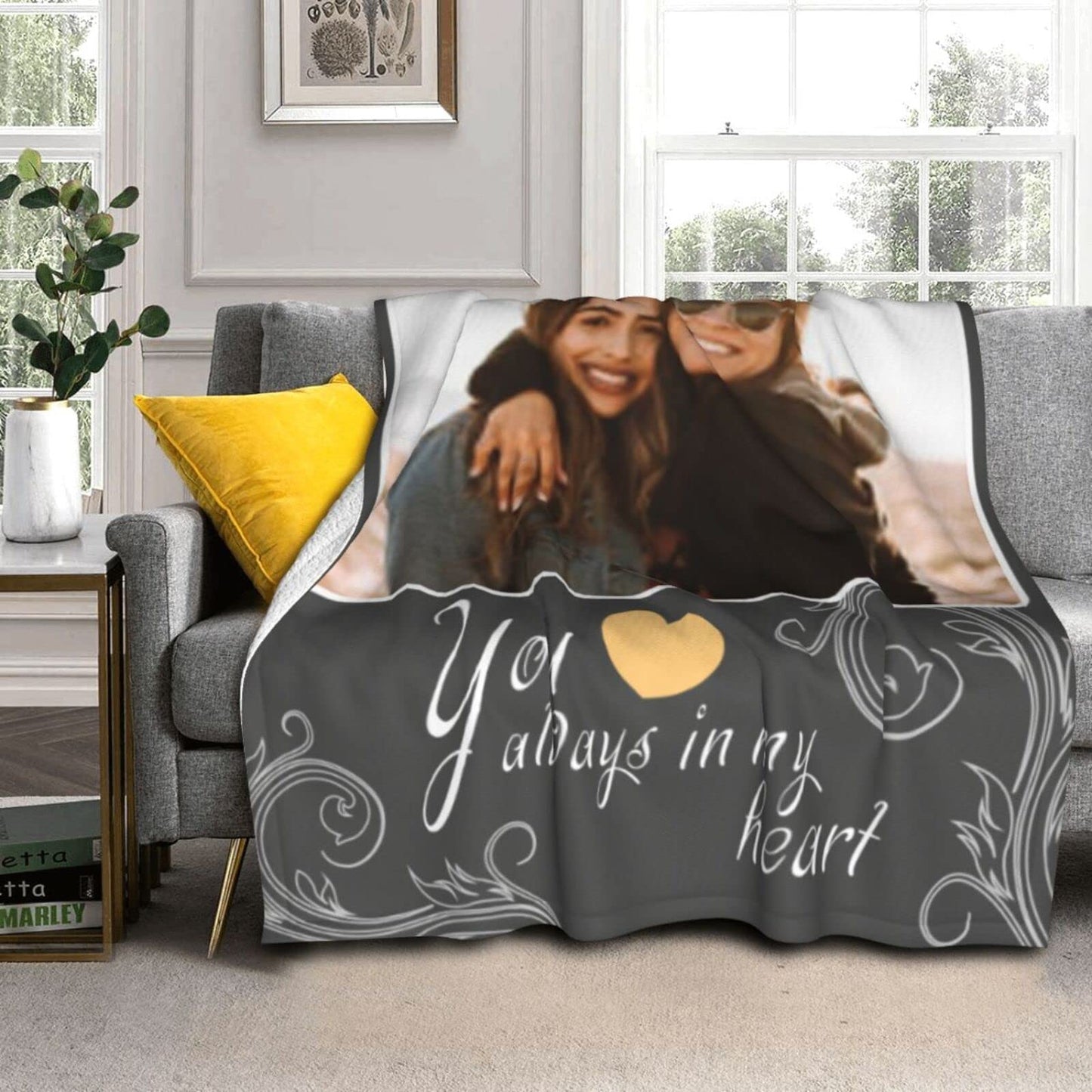 Custom Memorial Blanket with Photo for Loss of Loved One, Memorial Gifts for Loss of Mom Dad, Personalized Sympathy Bereavement Remembrance Grieving Gifts for Loss of Daughter Son