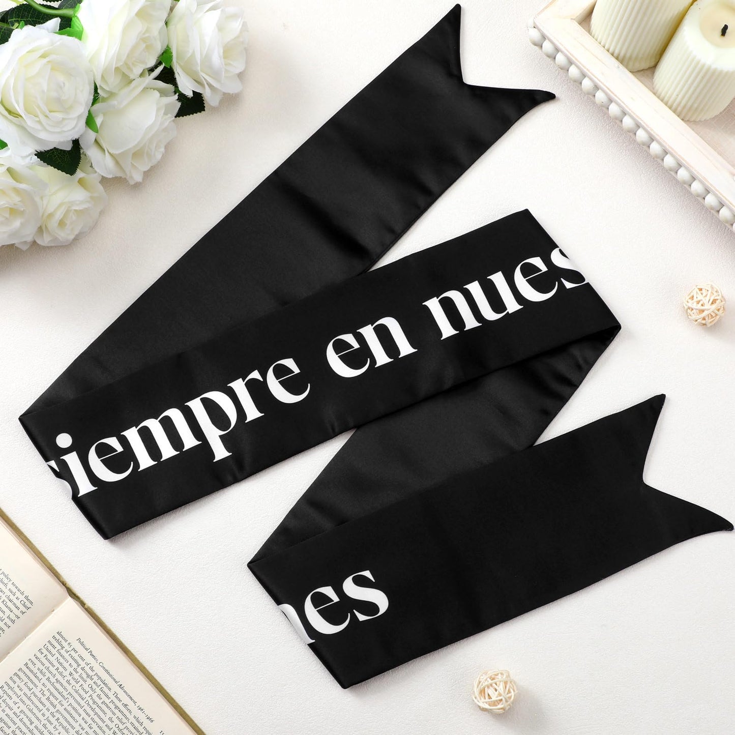 Funeral Sash Memorial Wreath Sash Funeral Ribbon Celebration of Life Ribbon for Casket or Wreath Flowers Memorial Service Honor The Loved Ones Memory 58x4''(White,Forever in Our Hearts)