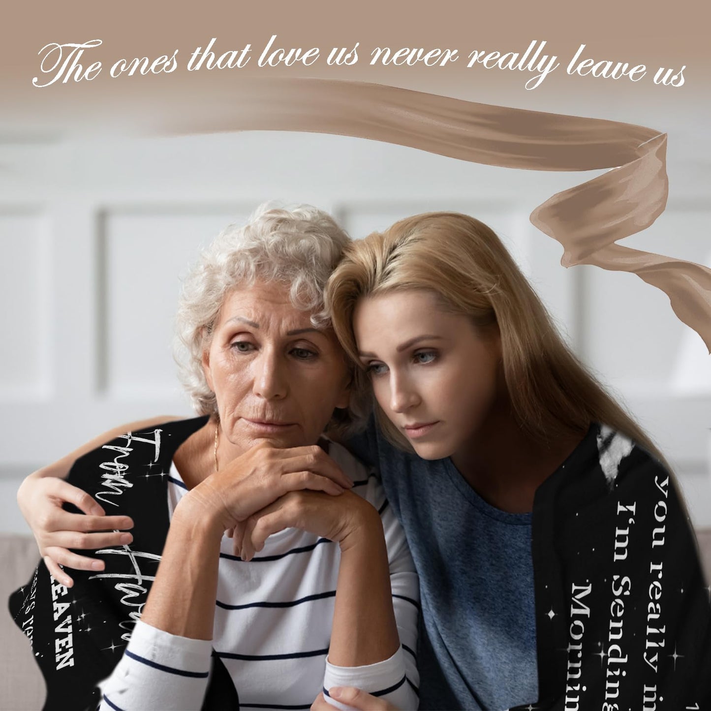Vsmoedb Custom Memorial Blanket with Pictures, Sympathy Blanket for Loss of Loved One, Memorial Blankets for Loss of Mom Dad, Memory Blankets Memorial Gifts for Loss of Loved One Made in USA