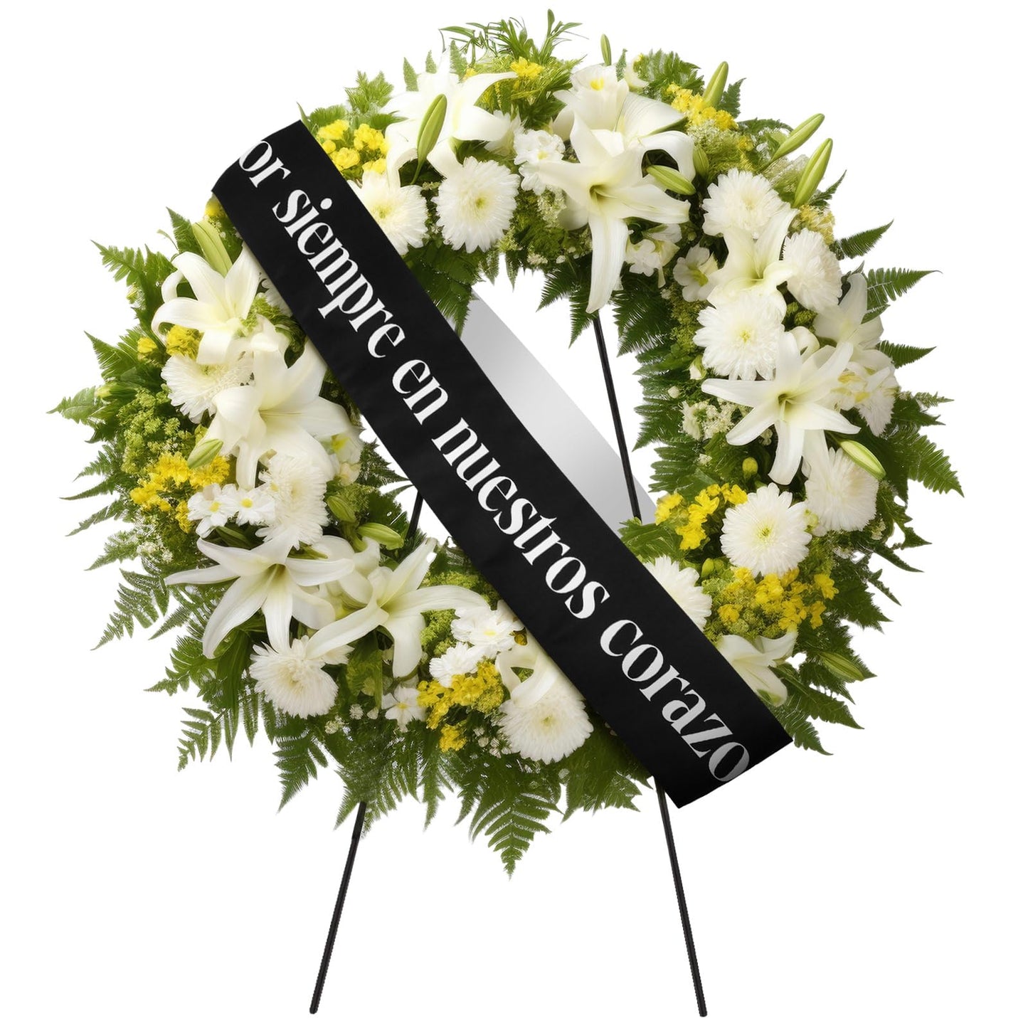 Funeral Sash Memorial Wreath Sash Funeral Ribbon Celebration of Life Ribbon for Casket or Wreath Flowers Memorial Service Honor The Loved Ones Memory 58x4''(White,Forever in Our Hearts)