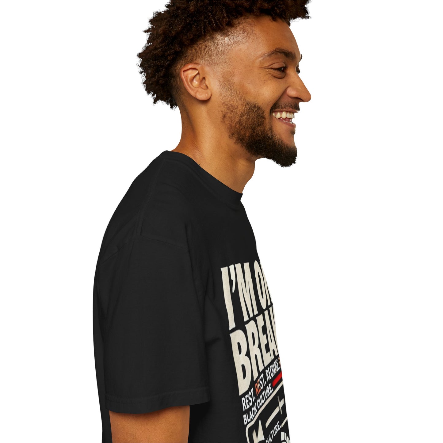 Unisex Garment-Dyed T-Shirt - "I'm On Break" - Celebrate Black Culture, Rest & Recharge