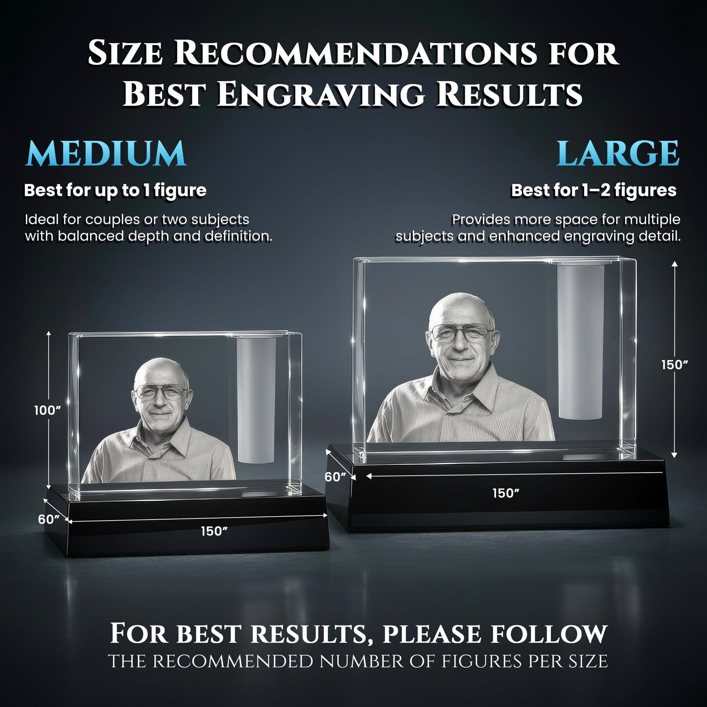 More Than an Urn – A Family Tribute Set of Custom 3D Crystal Photo Urn & Your Choice of Personalized Adult Cremation Urn For Human Ashes | Personalize The Set That Reflects Who They Truly Were -Medium