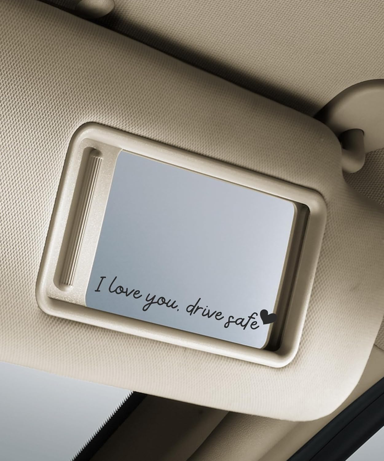 4PCS Car Stickers,Car Decals,Car Accessories Vinyl Rearview Mirror Decal Decor,Auto Stickers and Decals,Self Affirmations Decal,Cute Auto Decals for Women (Black, I Love You Drive Safe)