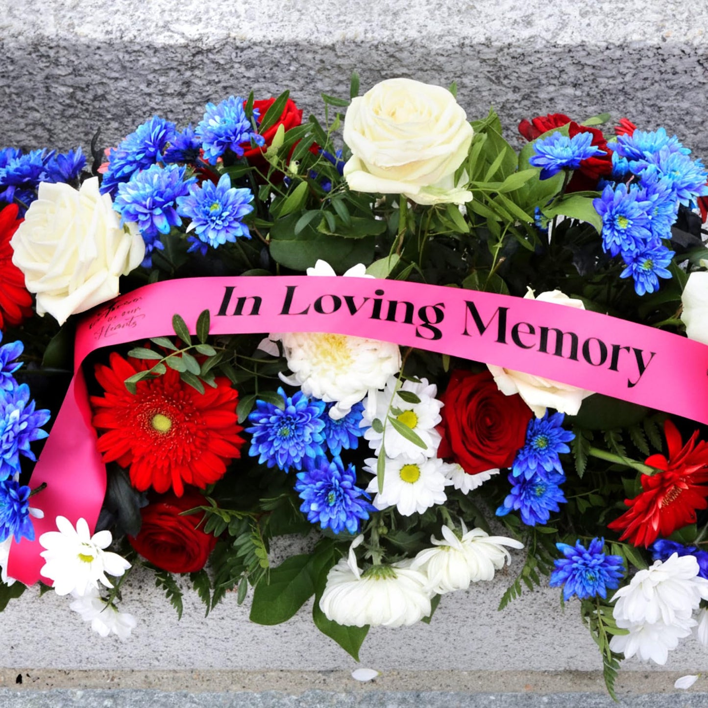 Funeral Sash Memorial Wreath Sash Funeral Ribbon Celebration of Life Ribbon for Casket or Wreath Flowers Memorial Service Honor The Loved Ones Memory 58x4''(White,Forever in Our Hearts)