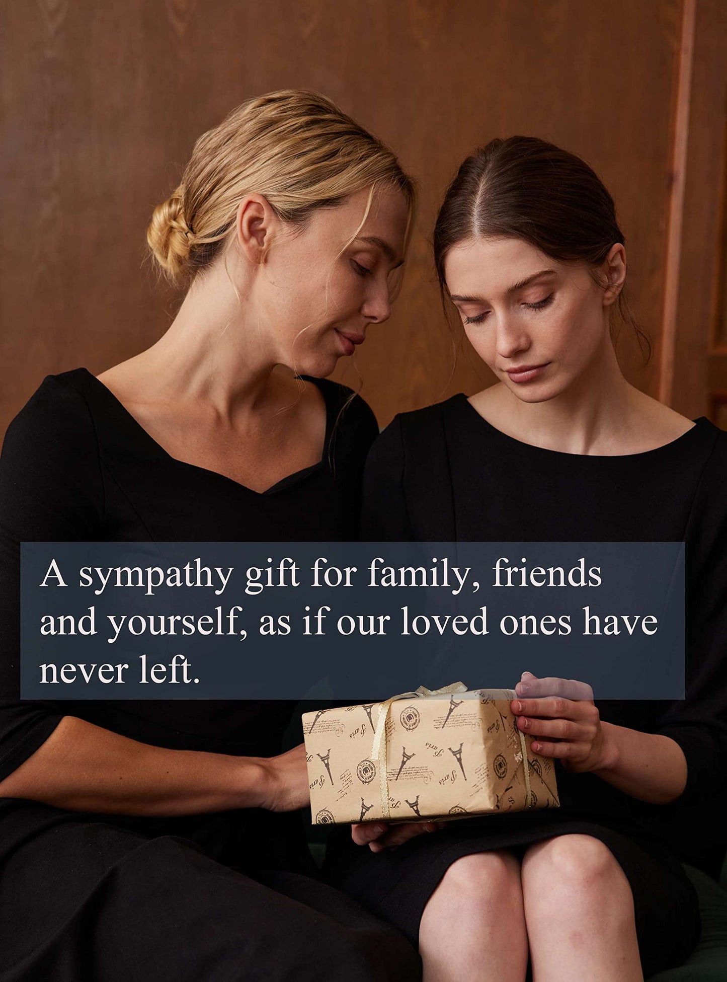 Fanery Sue Personalized Ashes Necklace for Women Men Custom Engraving Photo & Text Cremation Jewelry Urn Necklace for Ashes Memorial Keepsake for Loss Loved One