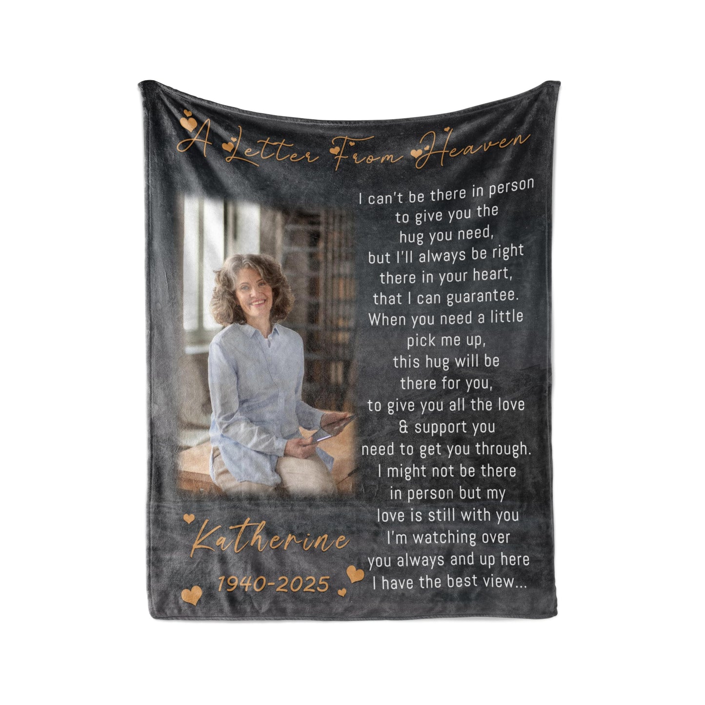 Vsmoedb Custom Memorial Blanket with Pictures, Sympathy Blanket for Loss of Loved One, Memorial Blankets for Loss of Mom Dad, Memory Blankets Memorial Gifts for Loss of Loved One Made in USA