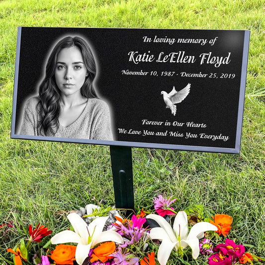Personalized Memorial Stones, Human Tombstones, Granite Headstones for Outdoor Memorial Plaques, Cemetery Decorations, and Grave Markers