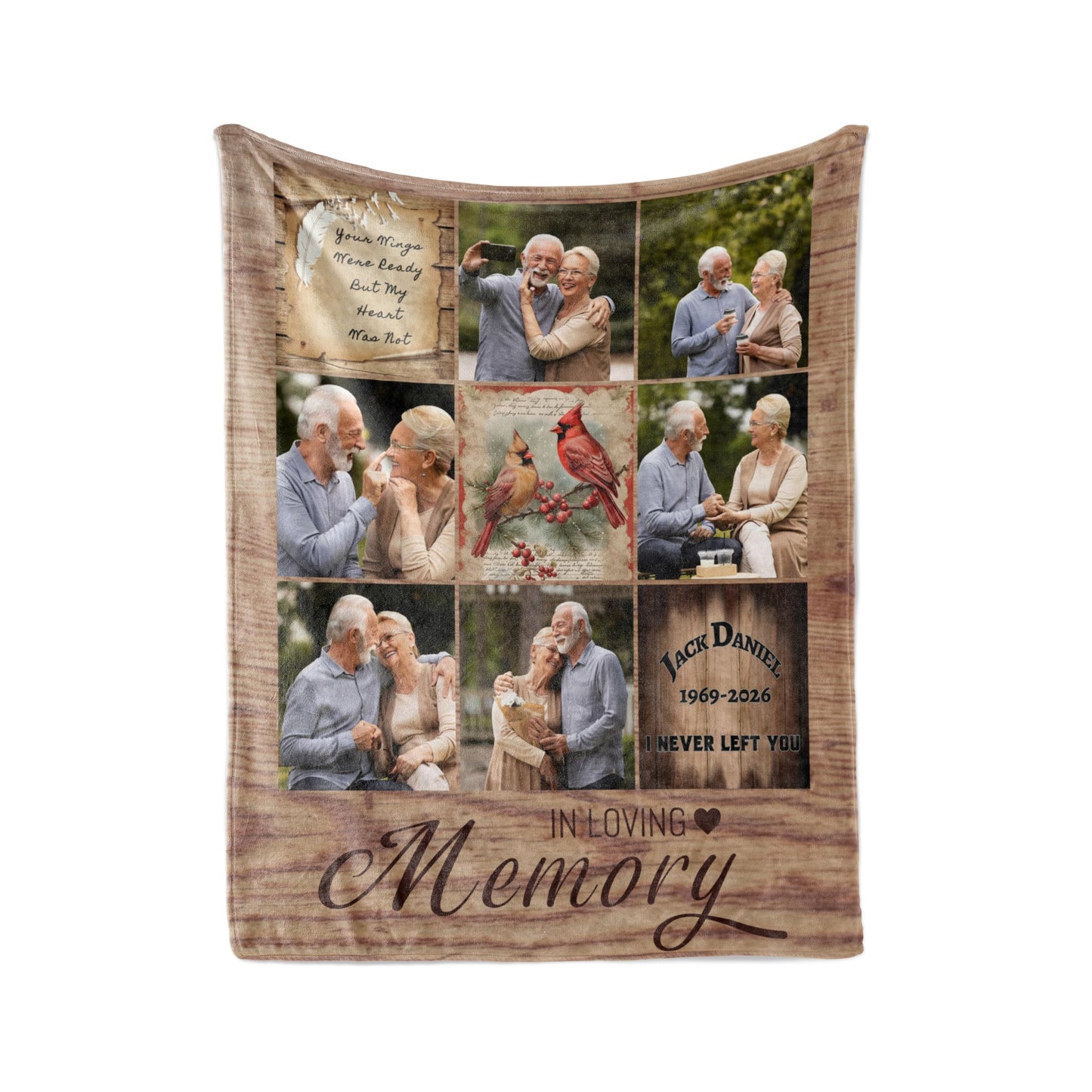 Vsmoedb Custom Memorial Blanket with Pictures, Sympathy Blanket for Loss of Loved One, Memorial Blankets for Loss of Mom Dad, Memory Blankets Memorial Gifts for Loss of Loved One Made in USA