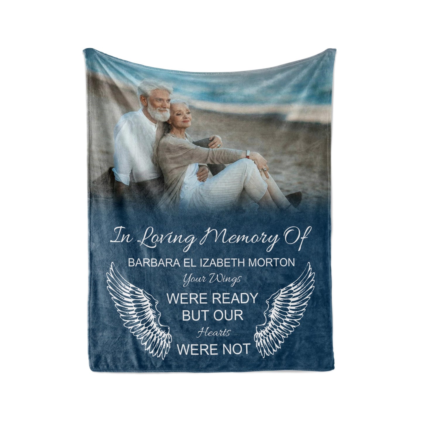 Vsmoedb Custom Memorial Blanket with Pictures, Sympathy Blanket for Loss of Loved One, Memorial Blankets for Loss of Mom Dad, Memory Blankets Memorial Gifts for Loss of Loved One Made in USA