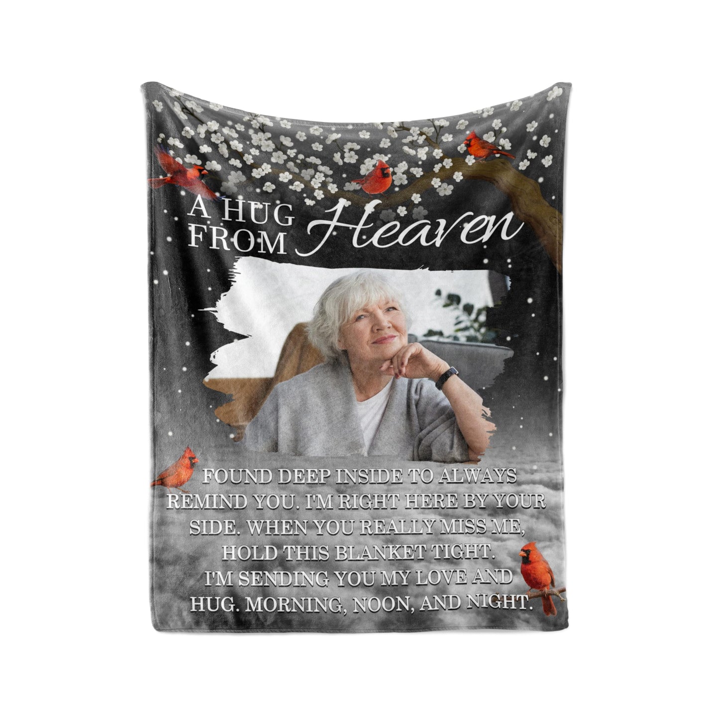 Vsmoedb Custom Memorial Blanket with Pictures, Sympathy Blanket for Loss of Loved One, Memorial Blankets for Loss of Mom Dad, Memory Blankets Memorial Gifts for Loss of Loved One Made in USA